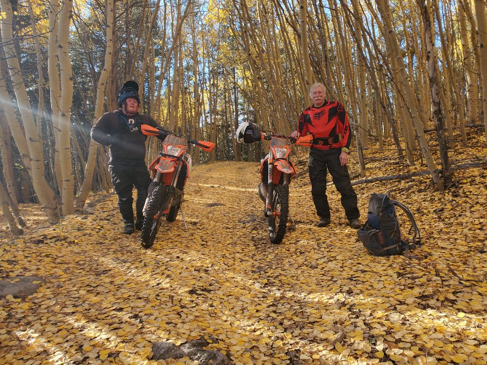 Dirt bike single track in the Leadville high country